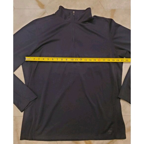 REI Quarter Zip Pullover Mens XL Black Lightweight Mock Neck Base Layer - Picture 6 of 6